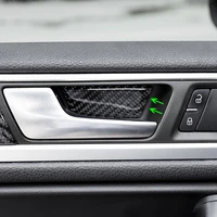 car carbon fiber interior door handle panel door bowl cover sticker trim for vw touareg 2011 2012 2013 2014 2015 2016 2017 2018