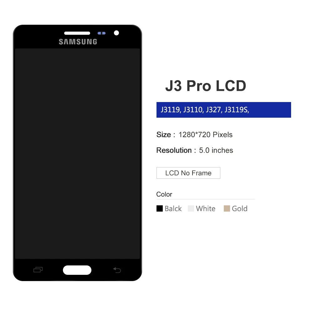 ЖК дисплей 5 0 ''Super AMOLED для Samsung Galaxy J3 pro J3109 J3110 J3119 с сенсорным экраном и