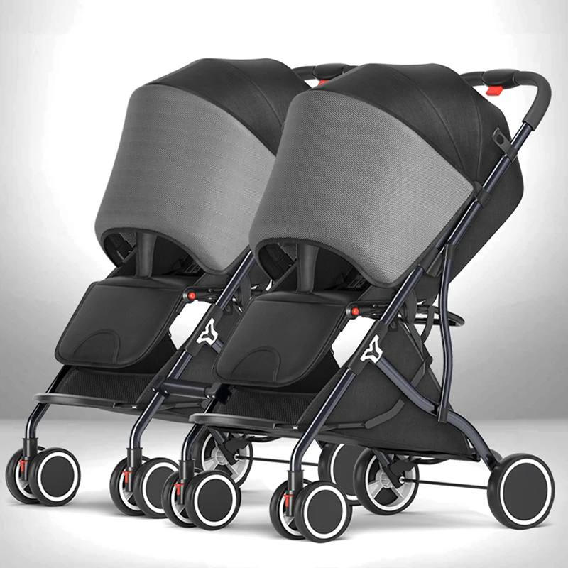 BETSOCCI двойная детская коляска с несколькими ногами легкая - Цена: 1 349,86 руб.