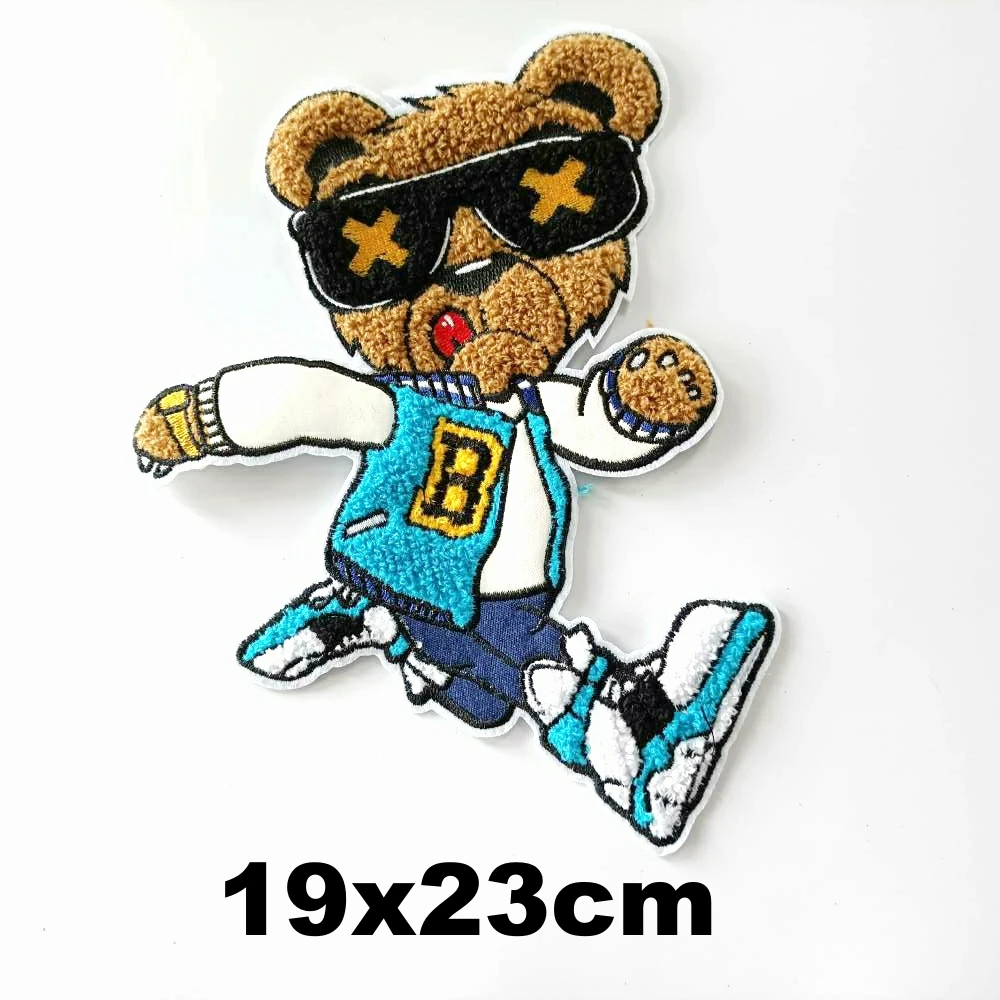 

Accessories large embroidery big running bear patches for clothing OR-3046