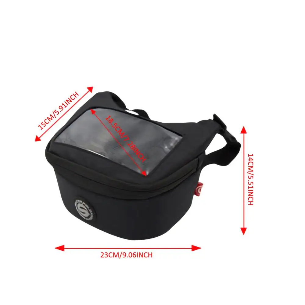 

New Black Motorcycle Fork Bag Waterproof Motorbike Handlebar Bag Saddlebag Front Storage Tool Pouch Multi-functional Waist Bag