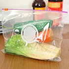 Многоразовые пищевые пакеты 10 шт., герметичные полиэтиленовые пакеты для хранения продуктов, овощей, фруктов, для сохранения заморозки, кухонный Органайзер