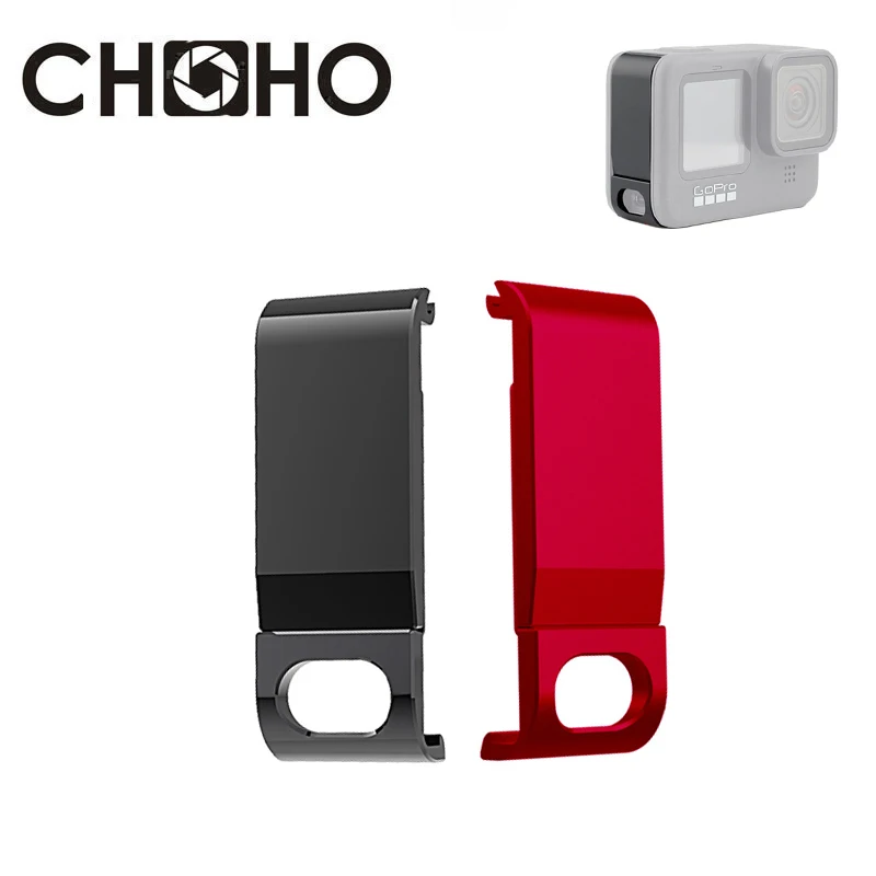 For GoPro 9 10 Rechargeable Side Cover Aluminium Alloy Replacement Battery Lid Door Go Pro Hero9 Black Accessories | Электроника