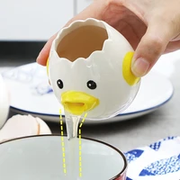 lovely ceramic egg separator kawaii chick creative cartoon chicken egg yolk chick egg separator dining cooking kitchen gadget