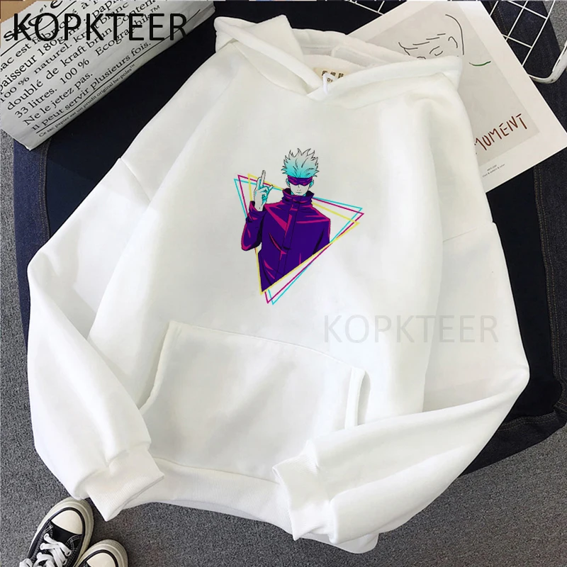 

Толстовки с капюшоном для манги, худи джутсу, Джоджо, Сатору, в эстетике, гранж, толстовки для мужчин и женщин, кавайные осенне-зимние повседн...