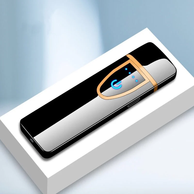 Black Brushed Бизнес Стиль Зарядка электрическая электронная USB Зажигалка плазменная зажигалка подарок для курения сигаретные инструменты перезаряжаемая - Цвет: Black Brushed