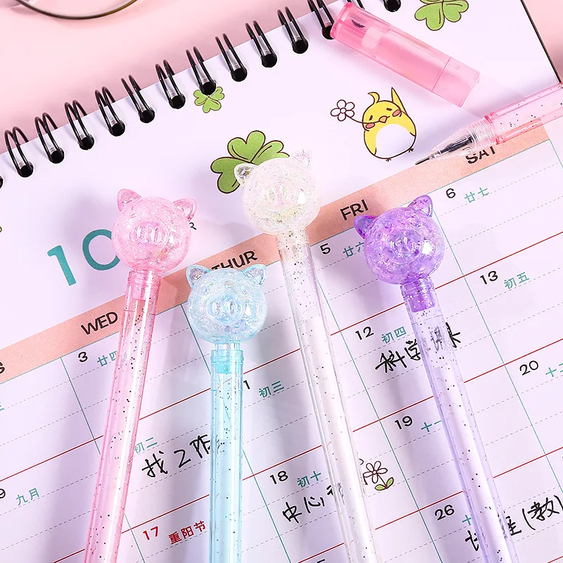 Милая свинья прозрачная ручка для студентов рекламный подарок канцелярские