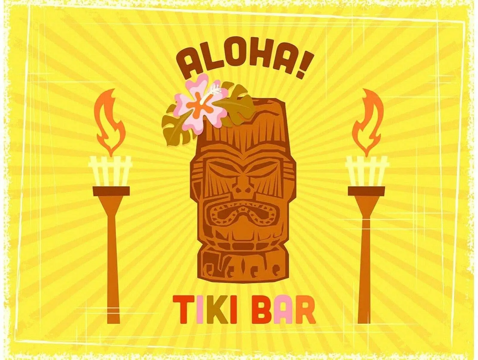 

Настенные металлические знаки Tiki Bar Aloha, домашняя гостиная, мужская пещера, ресторан, 12 х8 дюймов