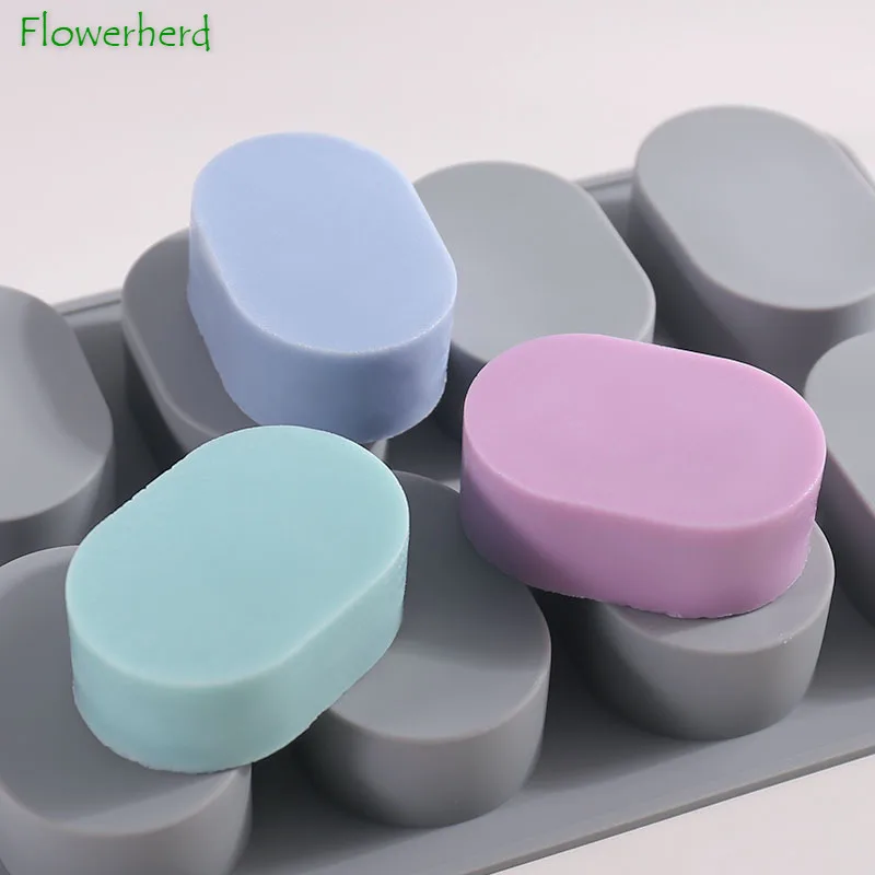 

8 отверстий, Овальный блок, силиконовая форма «сделай сам», силиконовая форма для мыла ручной работы, форма для выпечки, товары для мыла, форм...