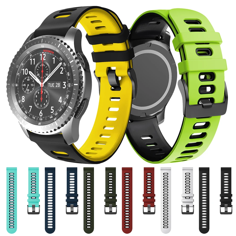 

Active2 Correa Silicone Band for Samsung Galaxy Watch 46mm 42mm Gear S3 Classic and Frontier Strap Watchband Bracelet