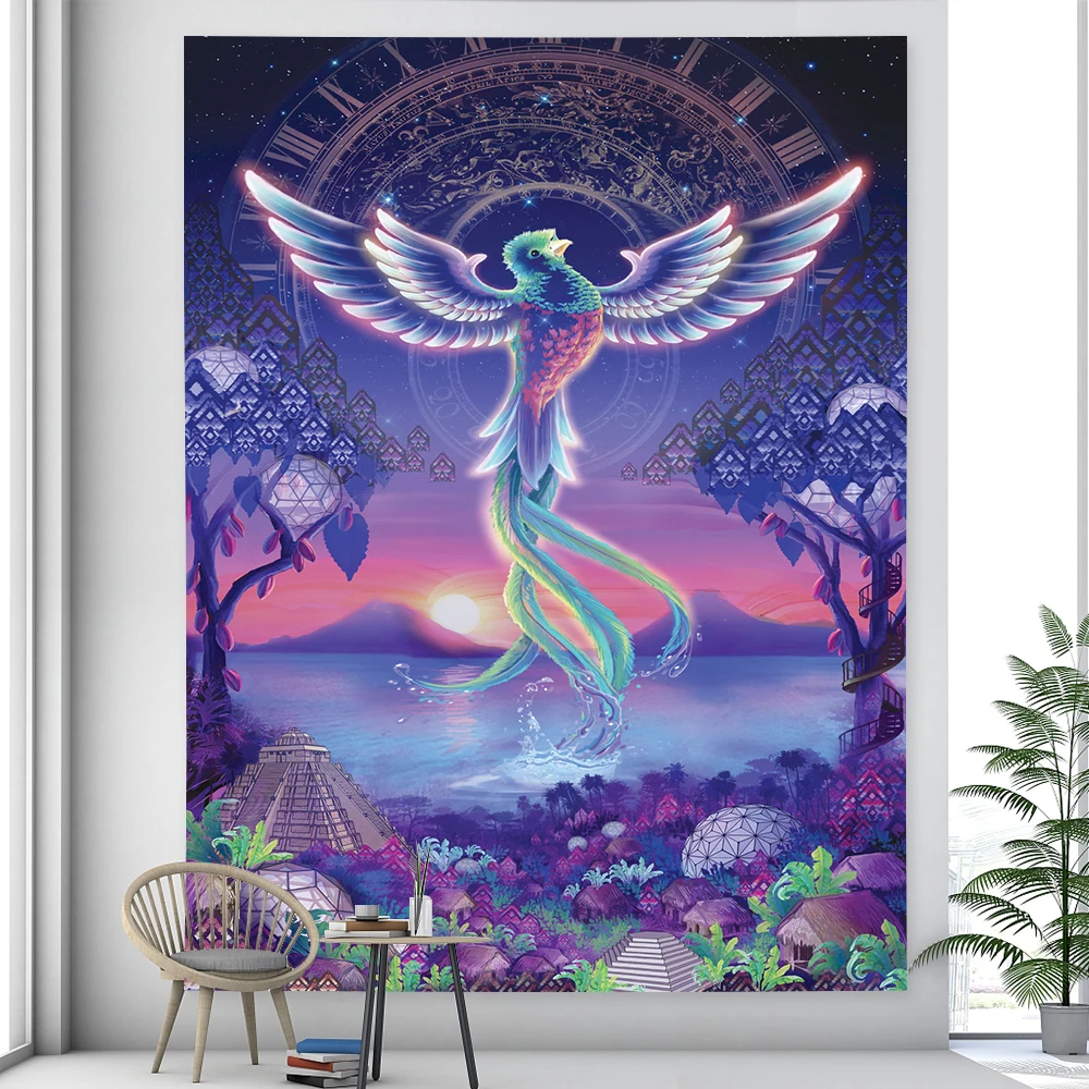 Абстрактная живопись гобелен для домашнего декора Мандала психоделический со