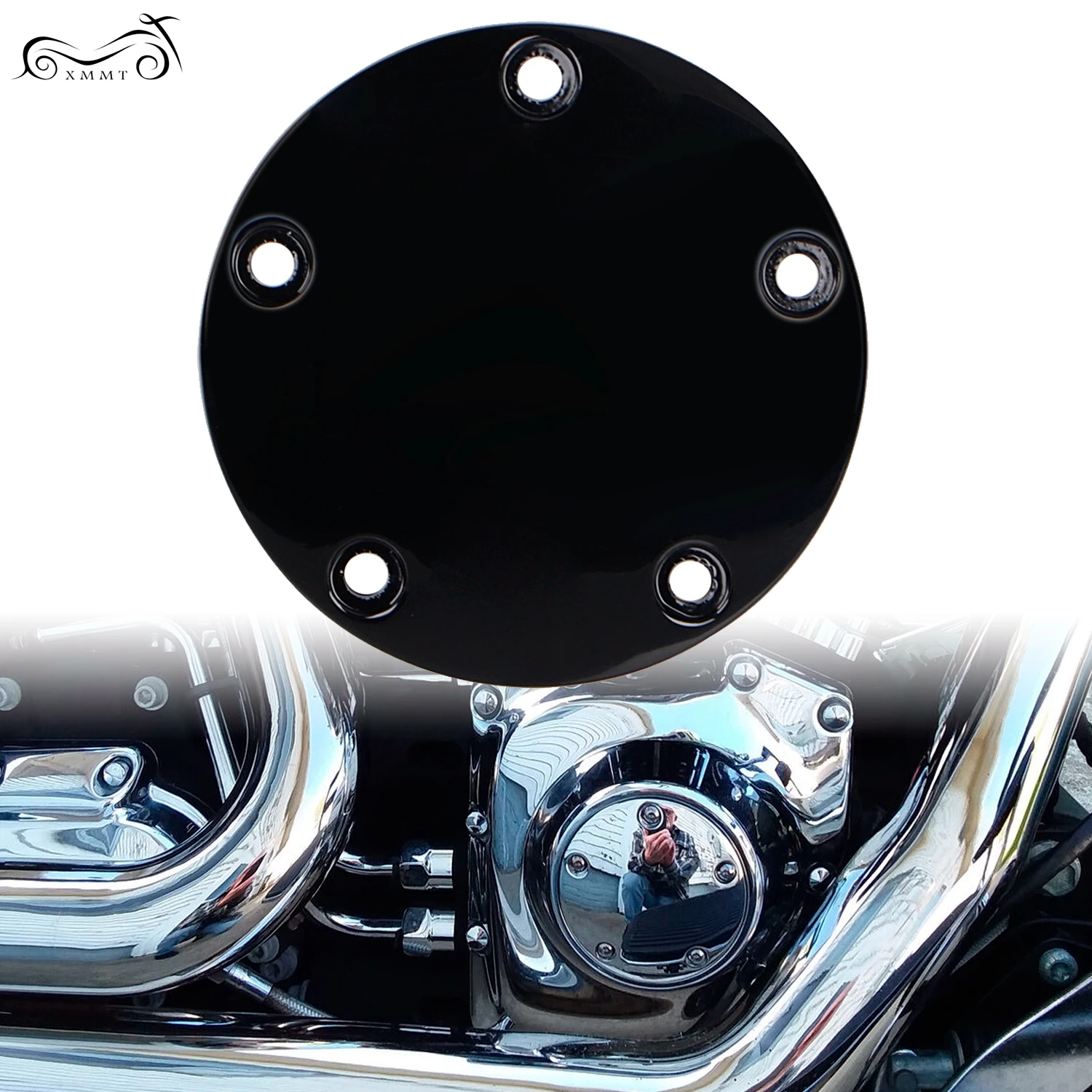 Гладкая крышка таймера с 5 отверстиями для Harley Twin Cam Road Glide Ultra flнастоящей Softail Dyna