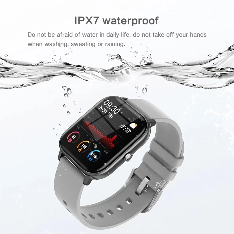 new smartwatch ladies multifunctional sports heart rate blood pressure waterproof sports watch smart watch for men and womenbox free global shipping