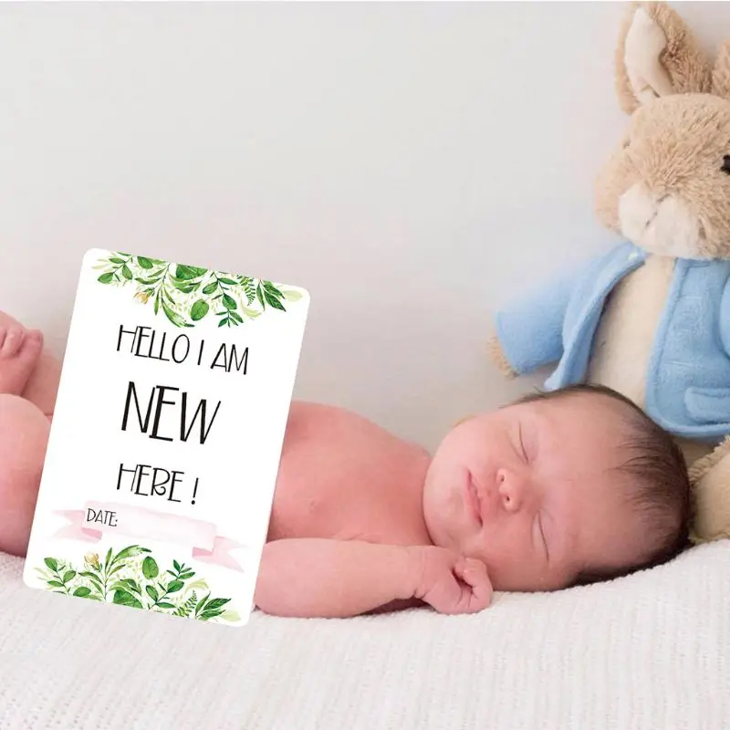 

24 Pcs/set Funny Cartoon Baby Milestone Month Stickers Card Newborn Photo Props F3ME