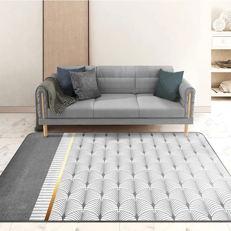

Large Modern Rugs For Living Room Floor Sofa Carpet Bedroom Nordic Area Rug Gold Gray Carpet Kids Room Anti Slip Mat Chenille