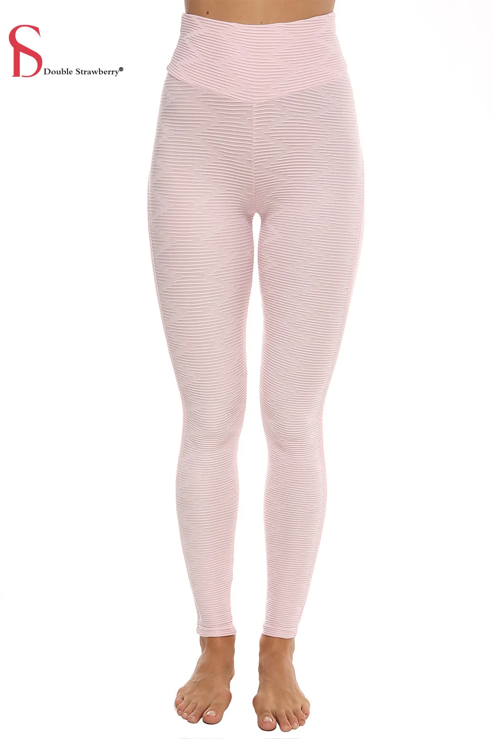 Женские Жаккардовые штаны с двойной клубникой высокой талией для занятий