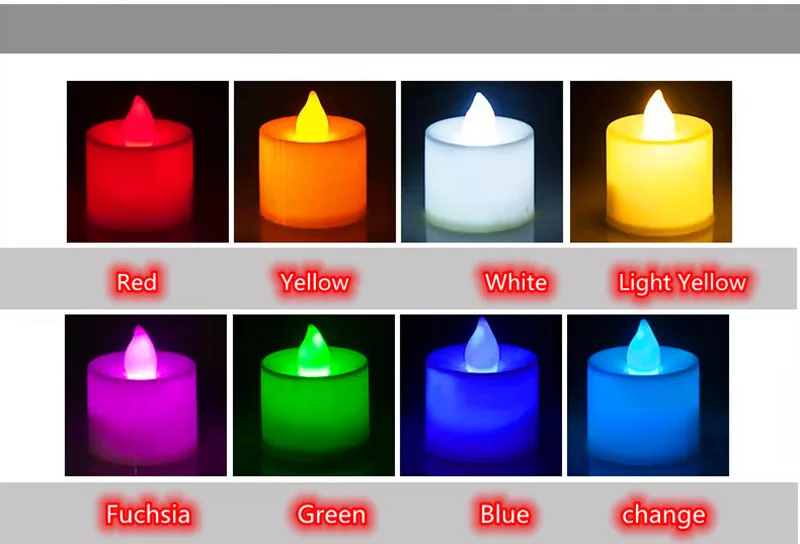 

24PCS Flameless Battery Operated LED Tea Lights Candles Flameless Weeding Decor Festival Decor Battery Powered Candles