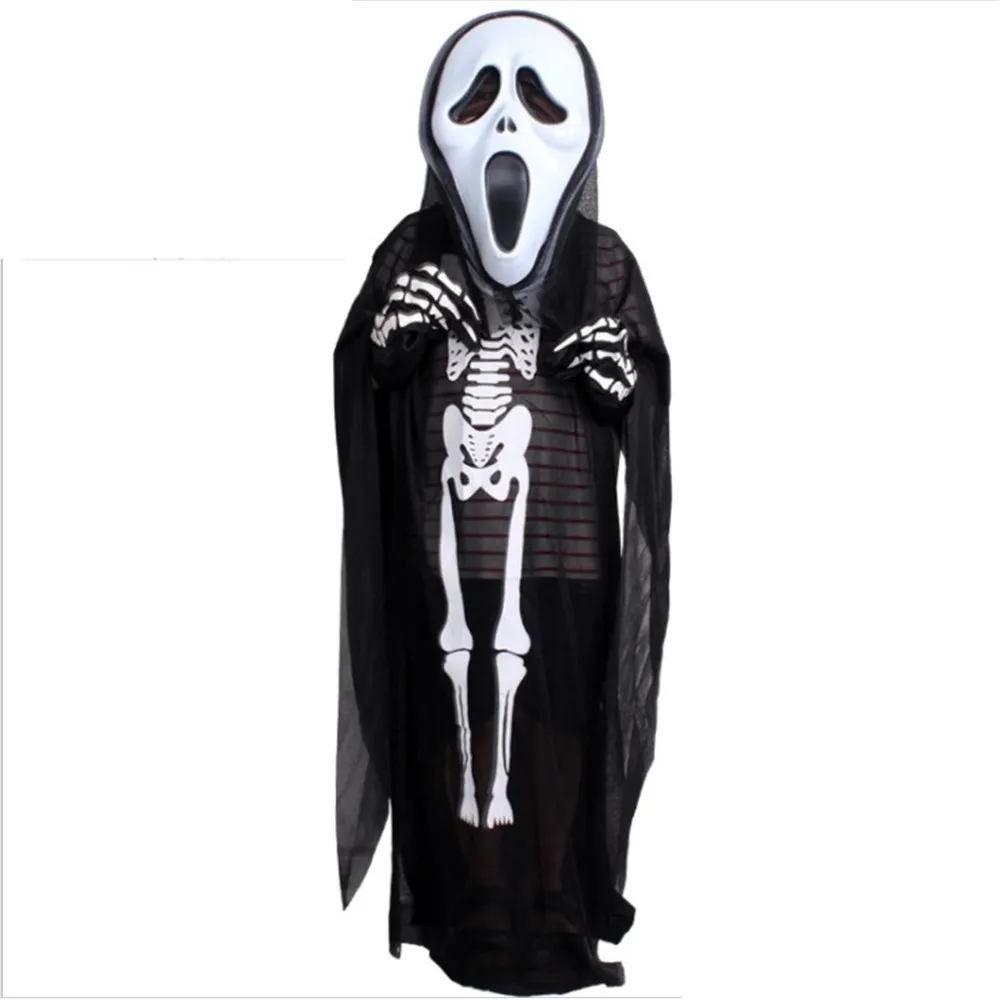 Костюм на Хэллоуин череп скелет демон призрак косплей костюмы для взрослых детей