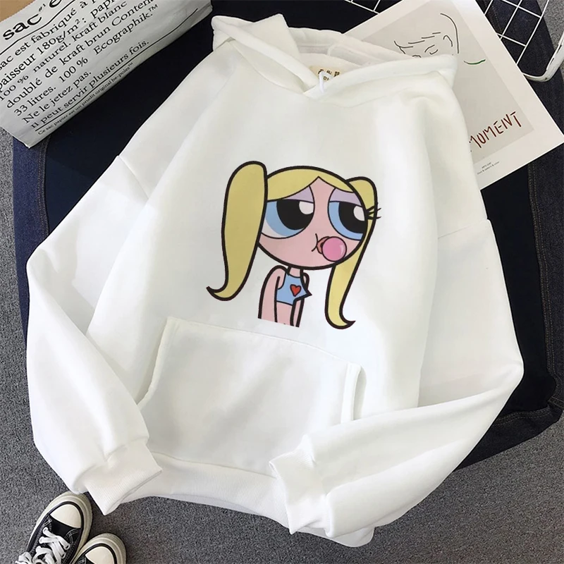 

Fashion Pullovers Knitted Sweater Women Casual Pullovers Powerpuff Print Sweater Female Autumn Winter Retro Jumpers Top Clothing