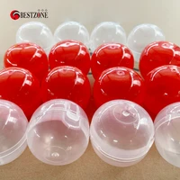 20pcs diameter 4545mm transparent red plastic surprise balls toy capsules hinged ball empty eggshell kids for vending machine