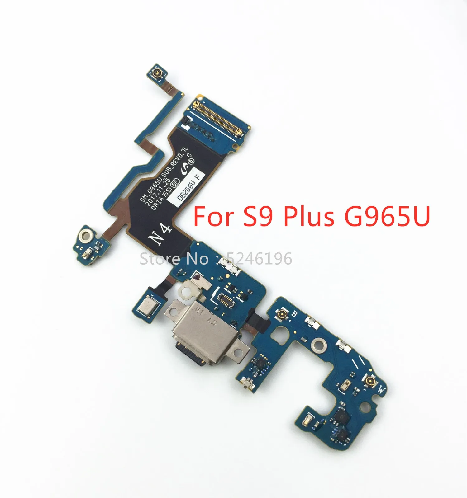 

1 шт. Micro USB PCB зарядное устройство док-порт мини-разъем гибкий кабель для Samsung Galaxy S9 Plus SM-G965U G965U печатная плата