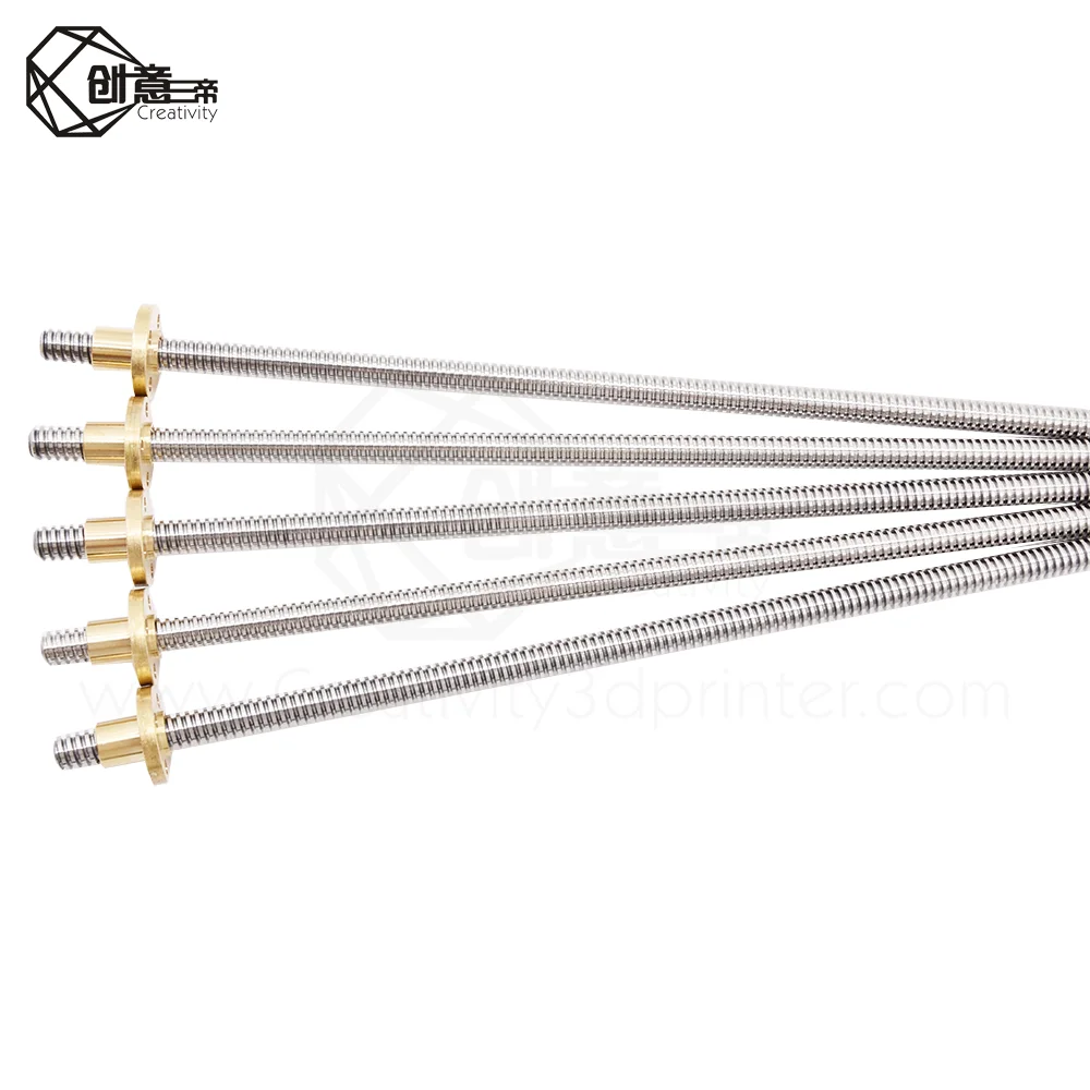 Свинцовый винт для 3D принтера 8 мм шаг 2 вывод 200 250 300 350 400 450 500 с гайкой Reprap|Детали и