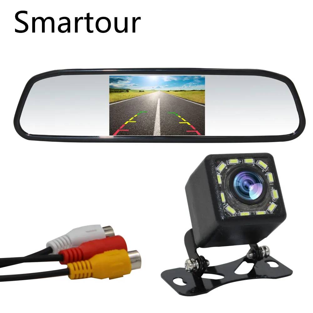 Smartour 4," автомобильное зеркало заднего вида с камерой навигации Реверсивные огни камера парковки с камерой парктроник автомобиль-Стайлинг