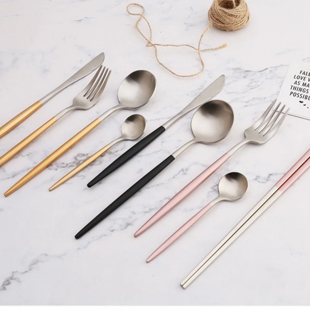 Hoomall 4 шт./компл. набор посуды Нержавеющая сталь Посуда Обеденный прибор западные