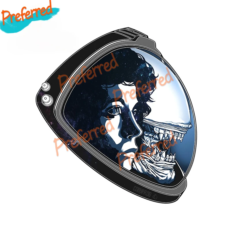 Высококачественная виниловая наклейка с изображением свиньи инопланетянина для