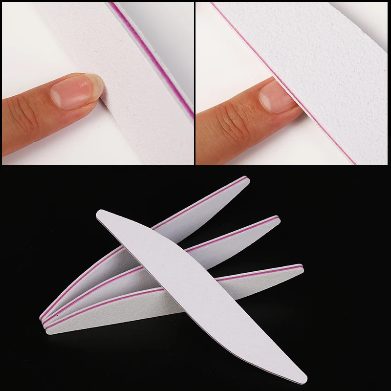 1 шт. профессиональная пилка для ногтей в форме листьев белой ивы шлифовальный