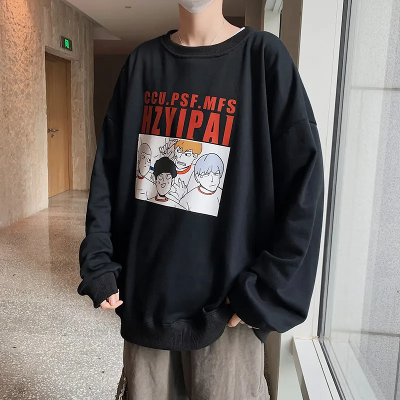Весна и осень 2020 новый молодежный популярный мужской Свободный свитшот с принтом