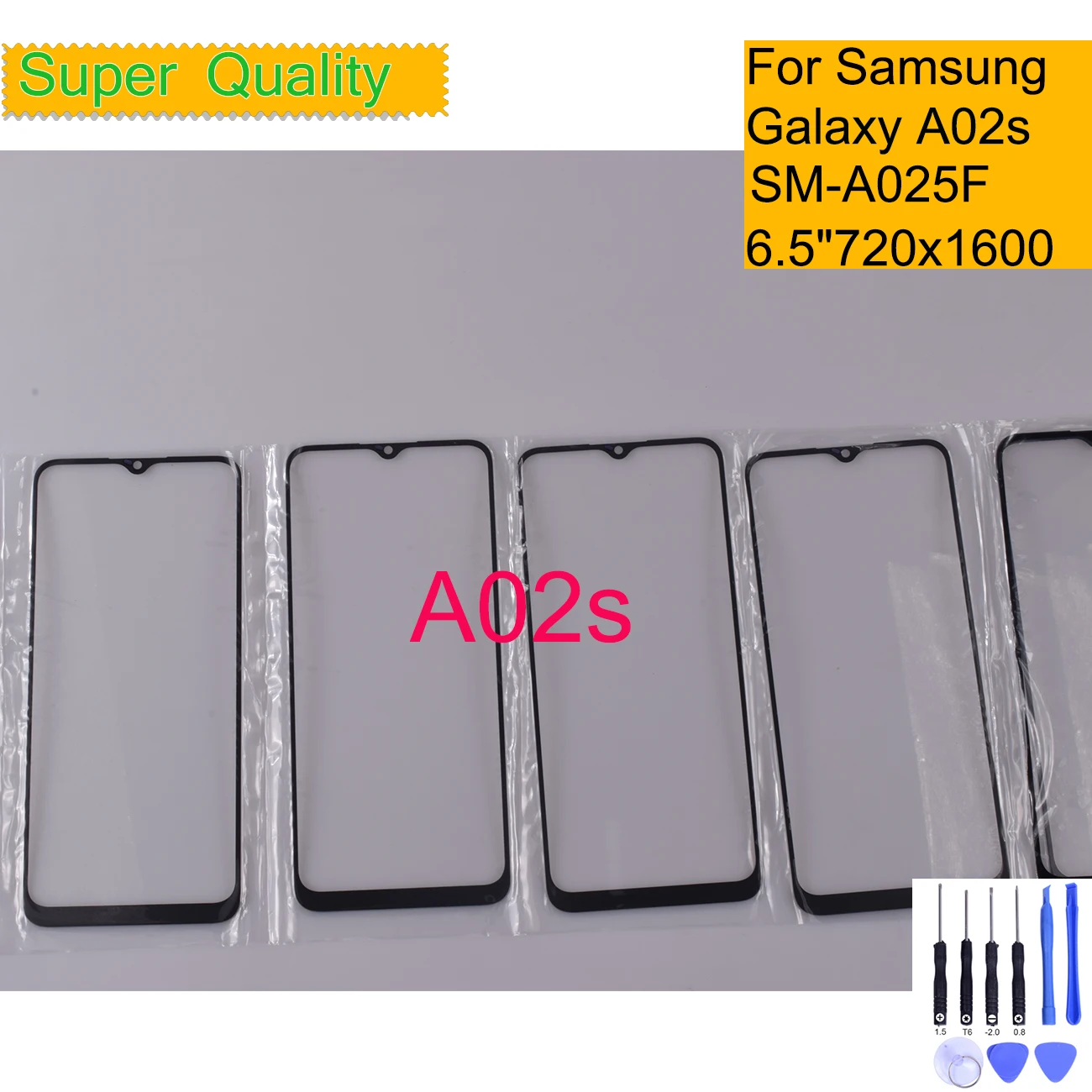 

For Samsung Galaxy A02S Touch Screen Front Glass Panel LCD Outer Display Lens A02s A025 Front Glass Replacement
