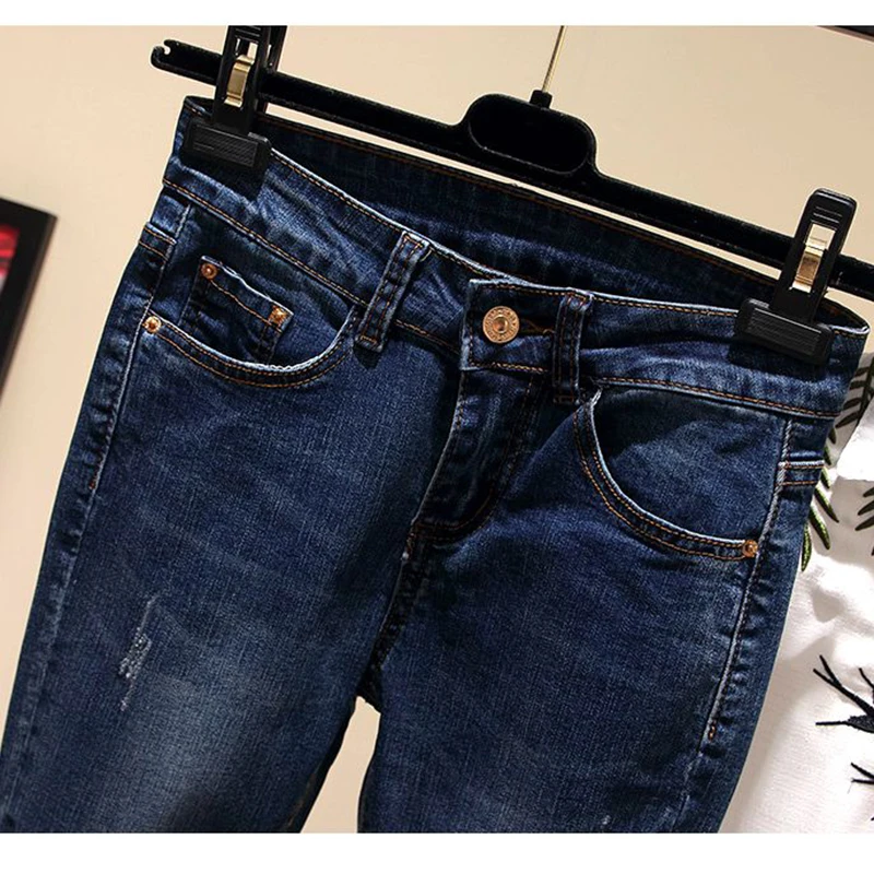 Женские джинсовые расклешенные брюки нестандартные джинсы женские корейские