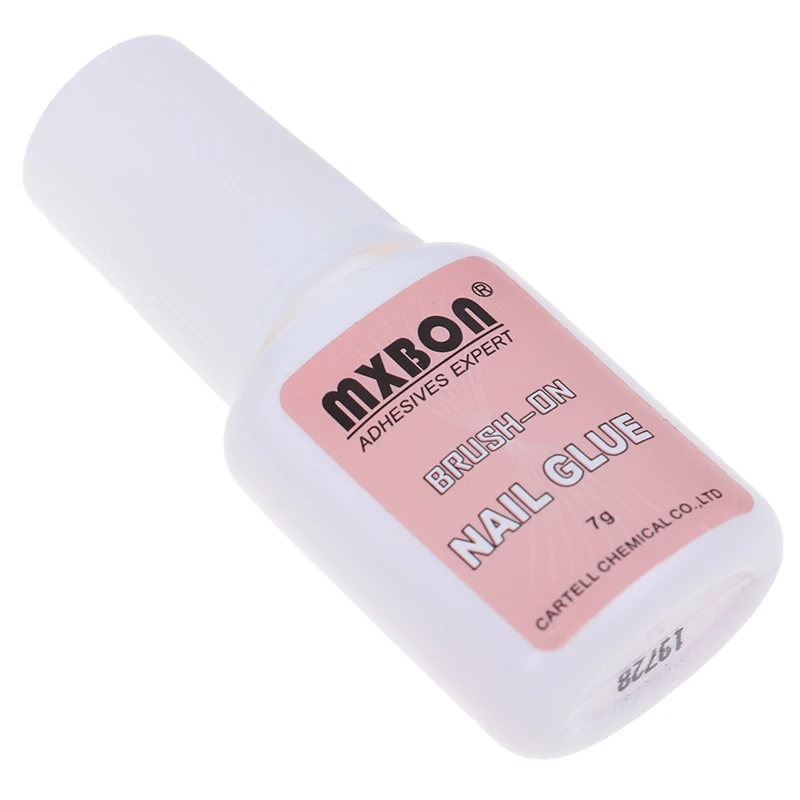 

7g Fast Drying Nail Glue for False Nails Glitter Acrylic Decoration with Brush False Nail Tips Design Faux Ongle Nail Care