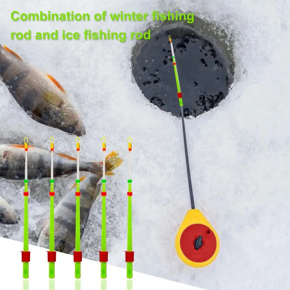 

ABS Ice Fishing Rod Set Flexible Ultra-light High-strength Ice Fishing Pole Set Fishing Accessory