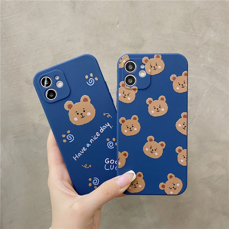 redmi note 9 pro case bear tpu phone case for redmi note 10 8 8a 9a 9c 9s 7 8 8t 9t 10t xiaomi mi 11 lite poco x3 painted cover free global shipping