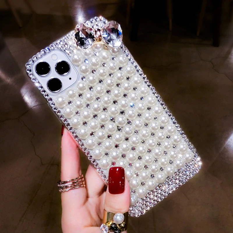 

iPhone 12 / 11 pro max Huawei P40 mobile phone case with diamond inlaid luxury mate40pro all inclusive fall proof cases