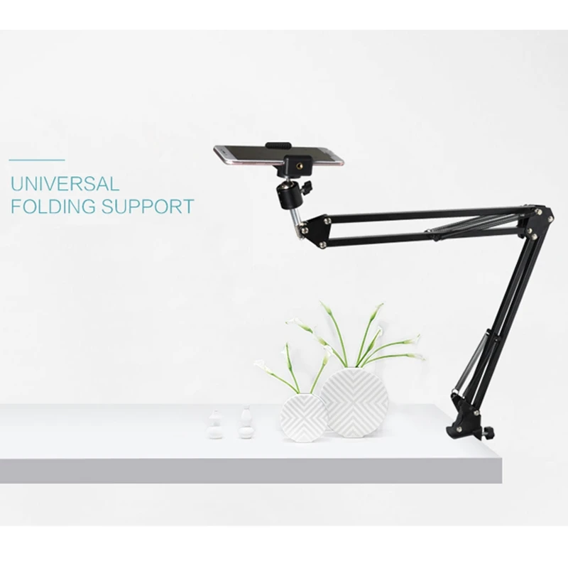 

Phone Clip Bracket+Suspension Arm Stand Clip Holder and Table Mounting Clamp Phone Kits for Live Show Photography Video