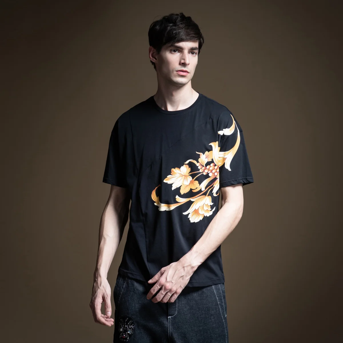 

Pinli 2020 Summer New O-neck Slim Cotton Printed Solid Color Elastic High Quality Casual Men Short Sleeve T-shirt B202411235