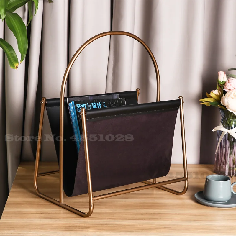 Скандинавская стойка для газет из кованого железа настольная хранения журналов