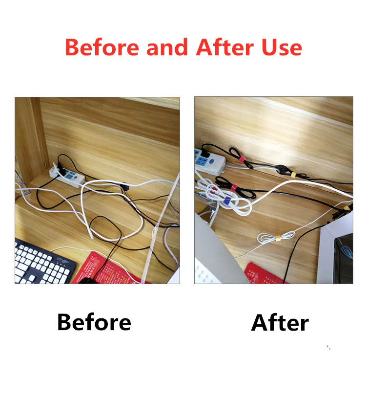 Многоразовые зажимы для кабеля 10 шт. держатель наушников и телефонов|Кабельные