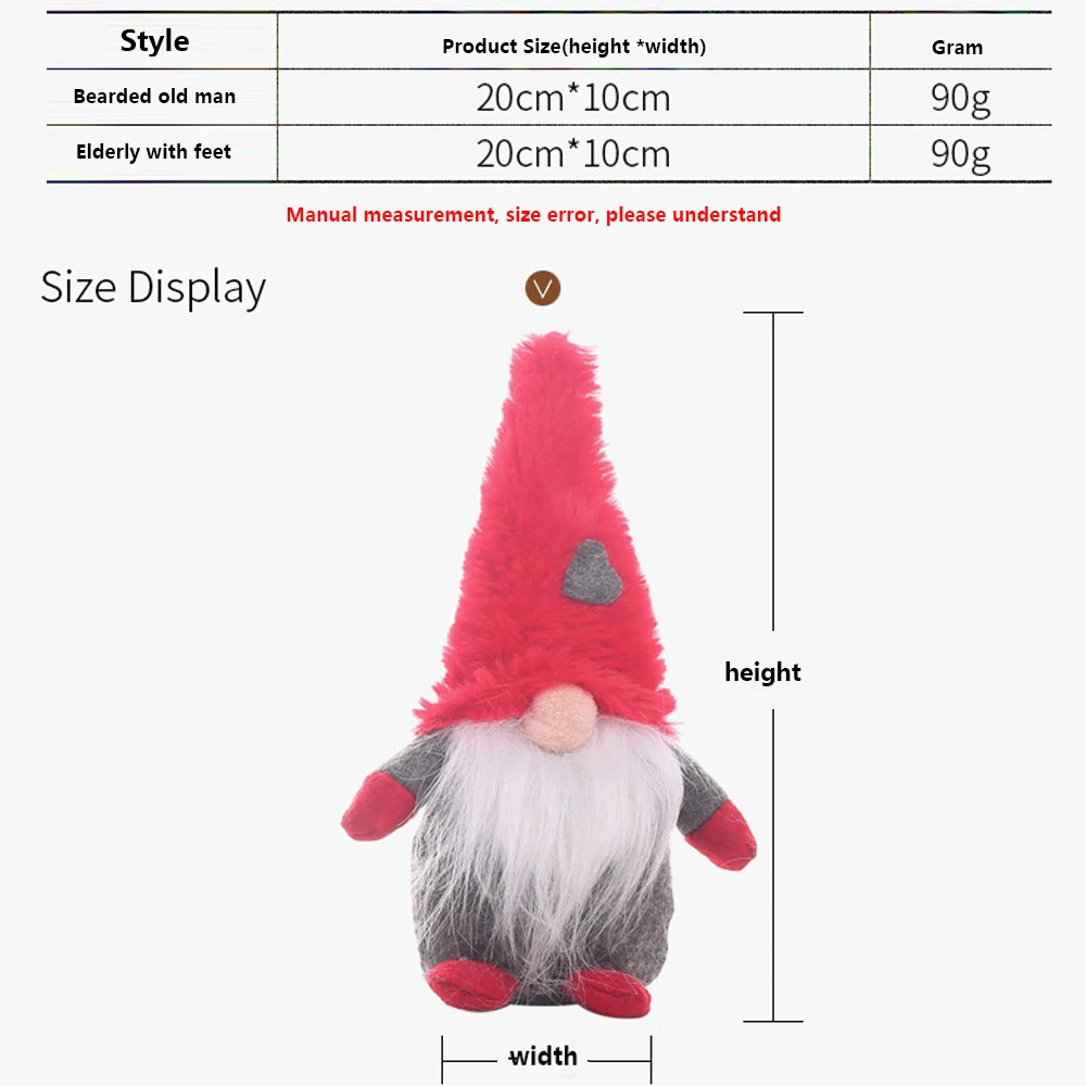 

Christmas Home Decor Faceless Gnome Santa Doll Pendant Nordic Gnome Land God Doll Christmas Tree Hanging Ornaments Doll Deco