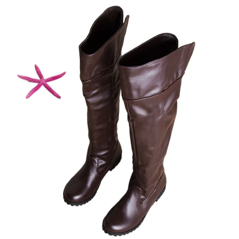 

Anime Eren Jaeger Anime Shoes Women Attack on Titan Long Boots Eren Jaeger Shingeki Kyojin Mikasa Cosplay Costume Halloween