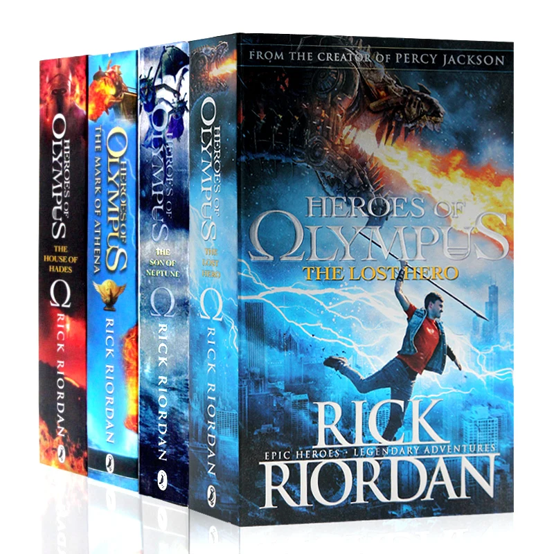 Английский Оригинальный Перси Джексон герои Olympus Рик риортан четыре Тома откитон