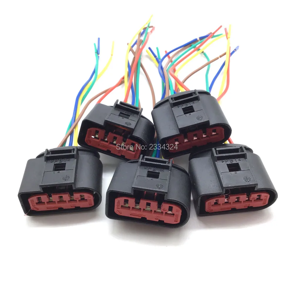 

New PBT MAF Mass Air Flow Sensor 5 Pin Connector Plug 1J0973775A 1J0 973 775A for VW Golf 1999 2000 2001