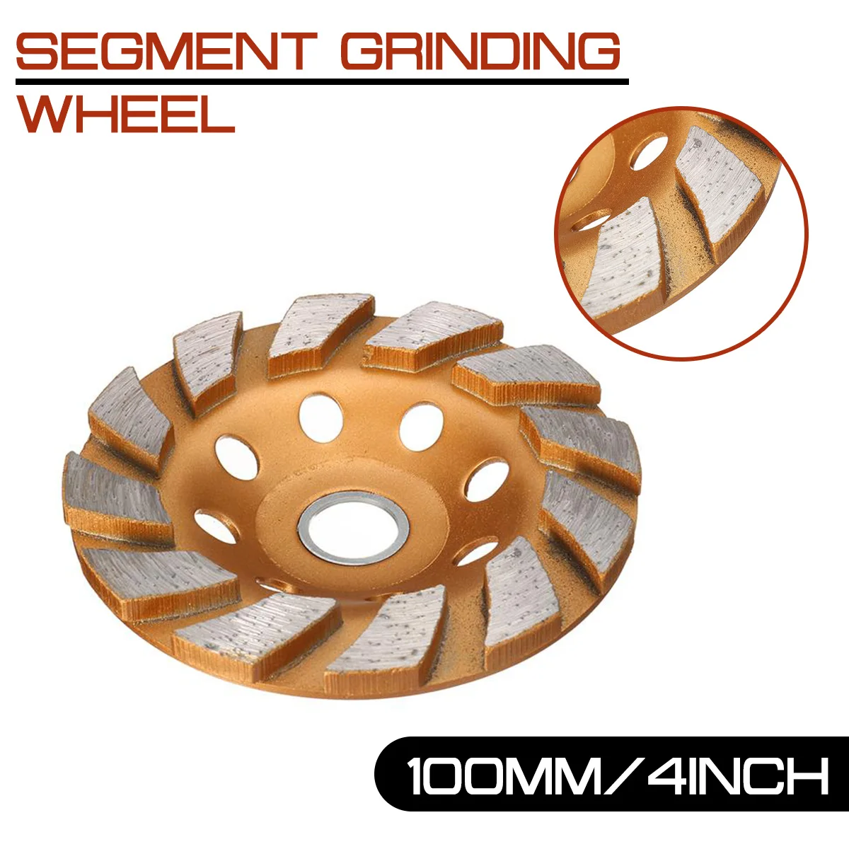 

8 Holes Segment Grinding Wheel 100mm/4inch HGS Diamond Grind Cup Disc Concrete Granite Stone Grinder DIY Power Tool