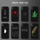 Матовый силиконовый чехол с белыми буквами для iPhone X, 8, 7, 6, 6S Plus, 5, 5S, SE, XR, XS Max, модный защитный чехол с рисунком