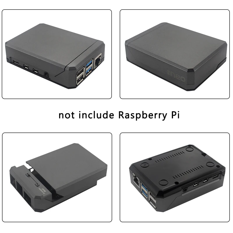 Аргон Нео Raspberry Pi 4 Чехол Алюминиевый металлический корпус скользящий Магнитный