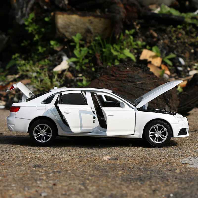 Modelo de coche de aleaci&oacute;n AUDI A4 1:32, veh&iacute;culo fundido a presi&oacute;n y de juguete, modelo de coche de Metal, colecci&oacute;n de simulaci&oacute;n, sonido y luz, juguete para ni&ntilde;os, regalo-2
