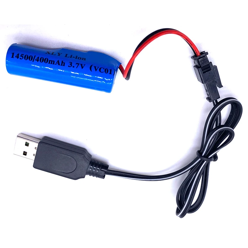 JJRC C2 D828 RC автозапчасти 14500 SM 2P 3 7 В 400 мАч литий ионный аккумулятор USB зарядное